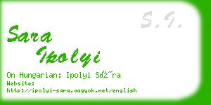 sara ipolyi business card